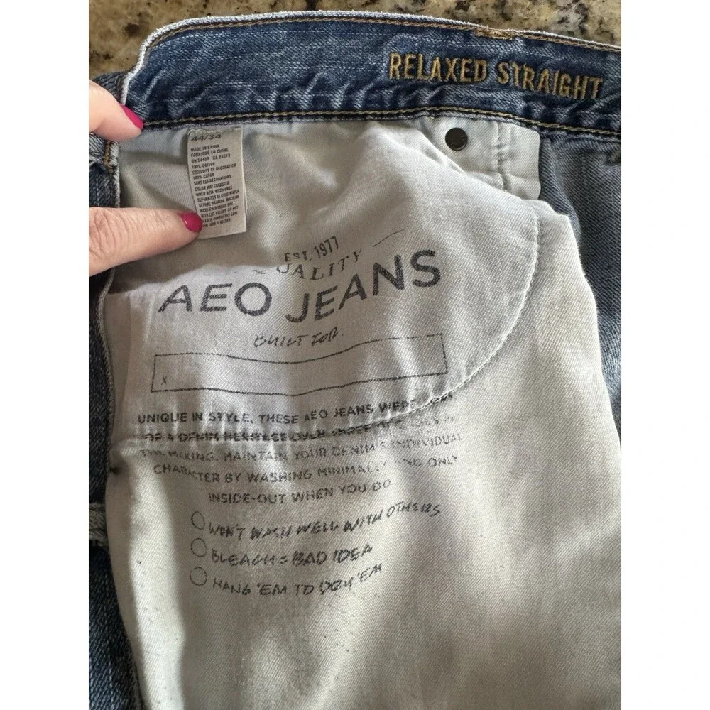 American Eagle Relaxed Straight Jeans Men’s 44X34 Denim